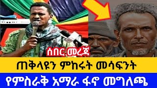 Ethiopia : ሰበር | ጠቅላዩን ምከሩት | የምስራቅ አማራ ፋኖ መግለጫ | zehabesha | feta daily