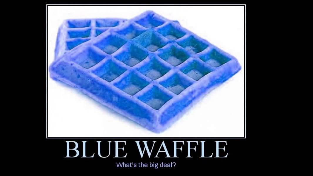 Pictures about blue waffles. 