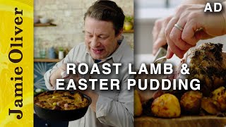 Roast Leg of Lamb \& Easter Pudding | Jamie Oliver | AD