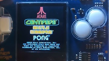 Not blurry Super Impulse  Atari Series 1 Micro Arcade (Centipede, Missile Command, Pong ) game play