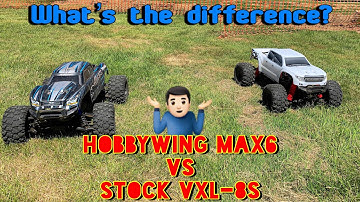 Traxxas X-Maxx 8s - Stock electronics vs Hobbywing Max6