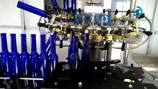 自動ダークブルービールワインボトルライジング洗濯機ボトル洗浄装置