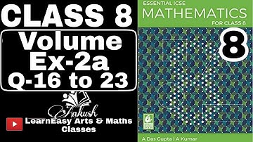 Volume and surface area Class 8 maths Ex-2a | Mensuration | Essential ICSE mathematics for class 8