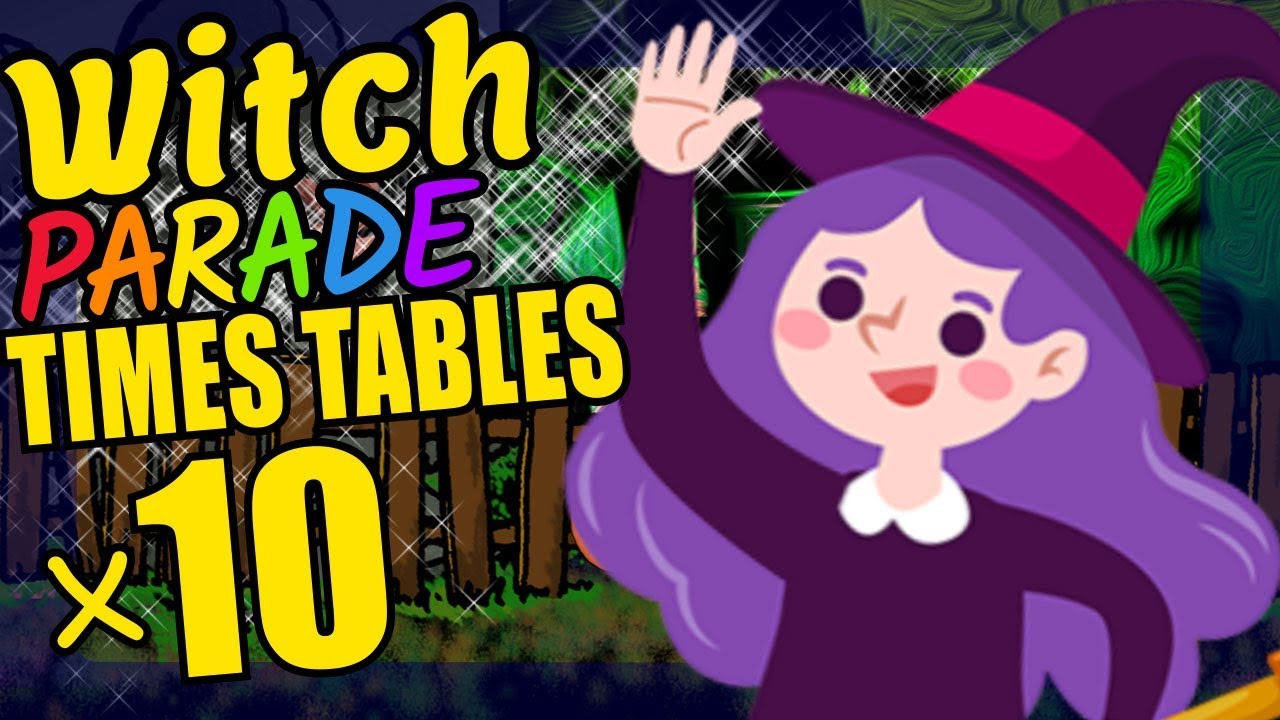 Halloween Witch Teaching Multiplication Times Tables X10 Educational Math Video For Kids YouTube