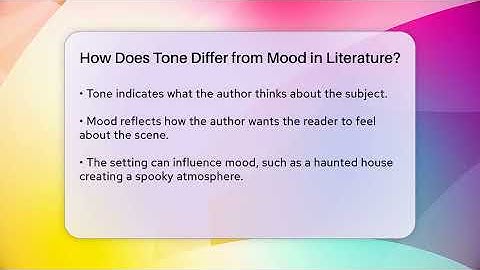 How Does Tone Differ from Mood in Literature? - The Prose Path