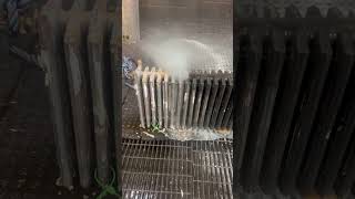 Stripping The Paint Off An Old Cast Radiator. #Oddlysatisfying #Satisfying #Clean #Asmr #Metal