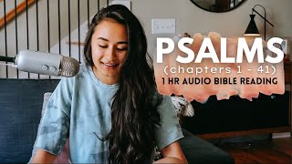 The Book of Psalms (chapters 1 to 41) | Scriptures with soaking music | 1 hour Audio Bible reading