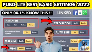 Only 00.1% Know This Setting | Pubg Mobile Lite Best Basic Settings 2022 | Pubg Lite New Settings