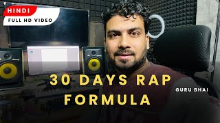 Hindi | 30 days HowToRap formula | Hindi | How to Write Rap in Hindi