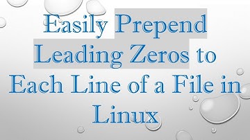 Easily Prepend Leading Zeros to Each Line of a File in Linux