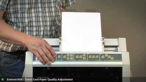 Everest/4X4 PRO V3 -  Sheet / card paper quality exchange