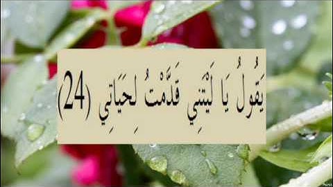 القران الكريم سورة الفجر الاية 24