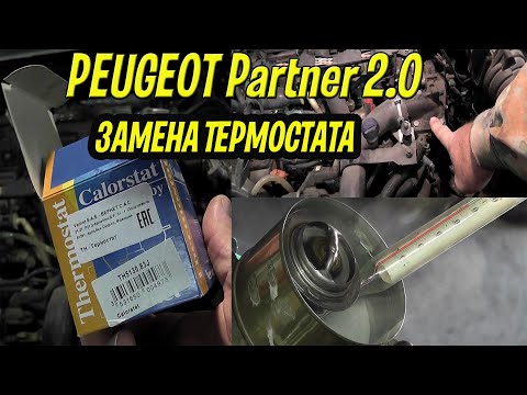 Как самому заменить термостат на PEUGEOT Partner 2.0 HDI.