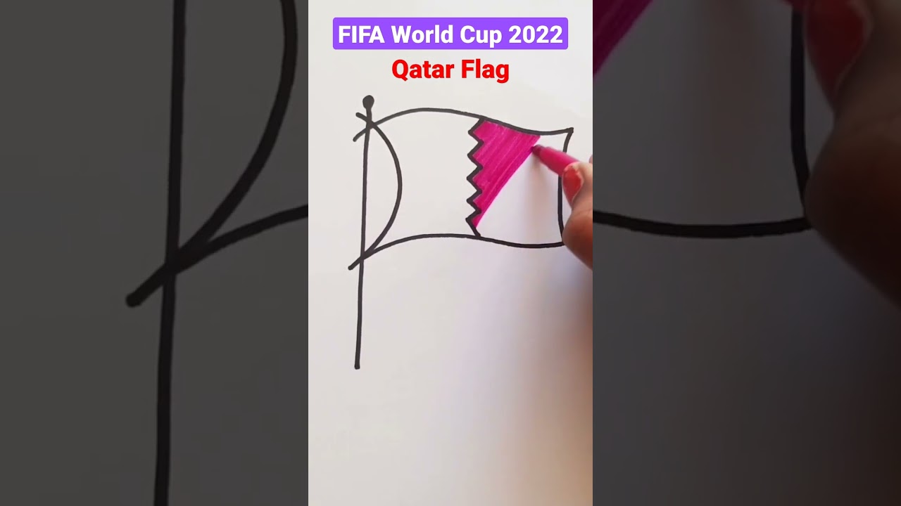 Draw Qatar flag 🇶🇦 