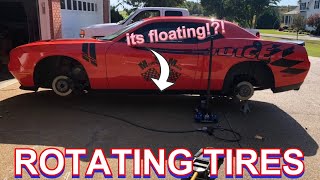 ROTATING TIRES ON  2018 DODGE CHALLENGER……… (DEMONOLOGY vs DONKMASTER TALK)