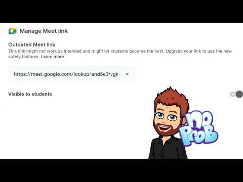 Video Google Classroom - Outdated Meet Links Update - youtube