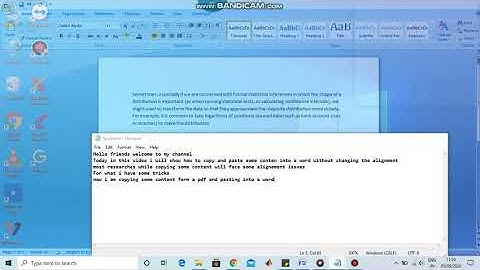 How to fix copy and paste alignment issues in Microsoft word