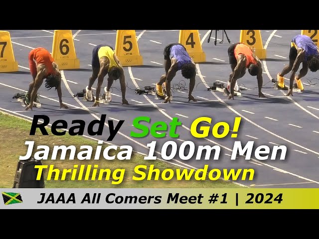Jamaica 100m Men Welcomes Back Fast Times | Rohan Watson | Jazeel Murphy | All Comers Meet #1 | 2024 class=
