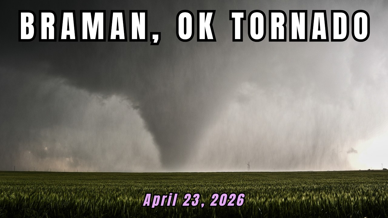 Large Tornado near Braman, Oklahoma on April 23, 2026 (Clint - Brett)