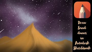 Drawing aesthetic Sand Dunes in iPad using autodesk Sketchbook app.. #Digitalart #autodesksketchbook