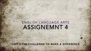 Assignment 4: Activity 3.4 Making Thematic Connections (Part 1)