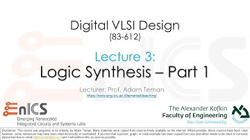 DVD - Lecture 3a: Logic Synthesis - Part 1