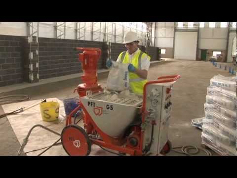 PFT and Knauf - the plaster race: Projection plastering vs. manual plastering
