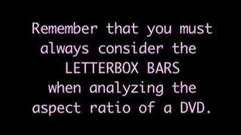 Fan videos and aspect ratio: Identify a DVD