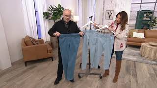 Denim & Co. Soft Stretch Pull-On Full Length Slim Leg Jeans on QVC screenshot 3