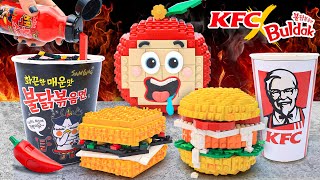(1 Hour) Super Spicy Fast Food in Bricks World || Stop Motion & Lego Cooking ASMR