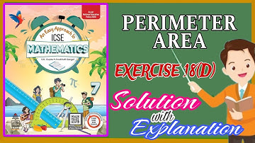 Perimeter and Area | Exercise 18 D |Class 7 Math Chapter 18 | All Solution with Explanation