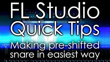 FL Studio Quick Tips: Making pre-shift snare in easiest way