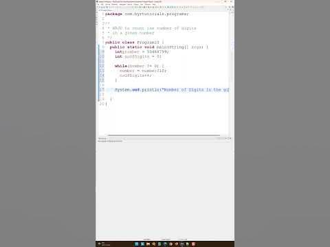 Write a java program to count the number of digits in a given number ...