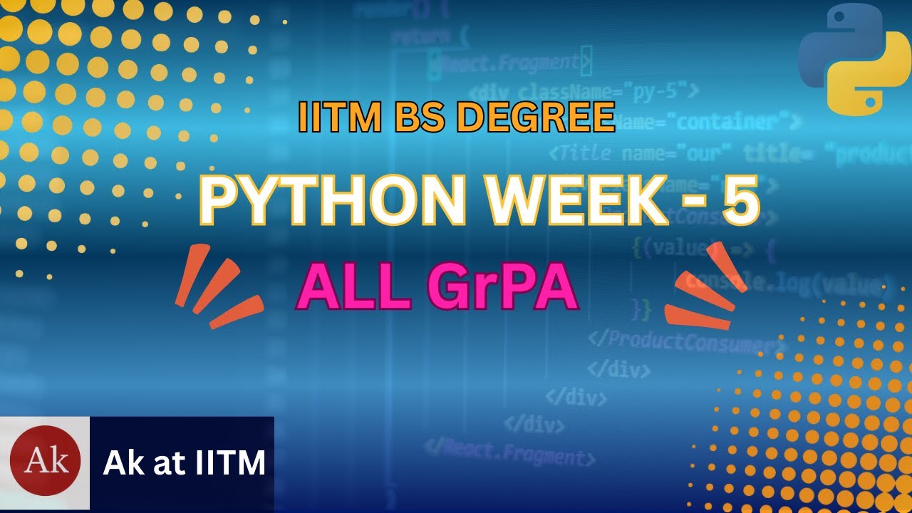 📘 IITM BS Degree | 🐍 Python Week-5 | GrPA 1–5 Solutions