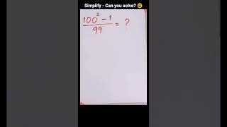 Can you solve? 😎 #shorts #maths #simplification