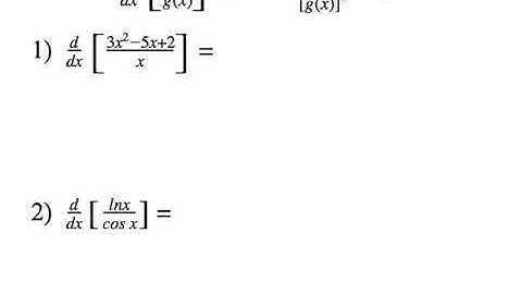 2.9a The Quotient Rule