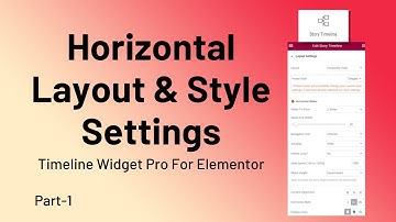 Timeline Widget Pro For Elementor ||  Horizontal layout settings