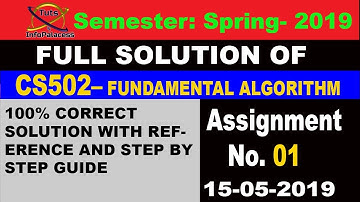 CS502 Assignment 1 Spring 2019 Idea Solution with full Guideline