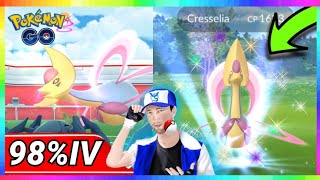 98%IV CRESSELIA CAUGHT FIRST RAID in Pokemon Go! screenshot 2