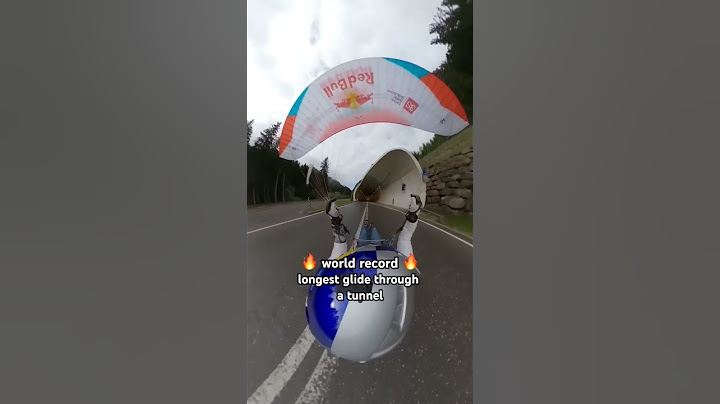world record tunnel glide #automobile #paragliding #gopro
