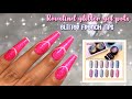 ROSALIND SHINY RAINBOW NAIL KIT || COFFIN PRESS ONS GLITTER FRENCH OUTLINE