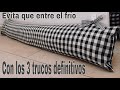 Como hacer un tope de puerta para el frío con los 3 trucos definitivos/ Bajopuerta fácil /Burlete