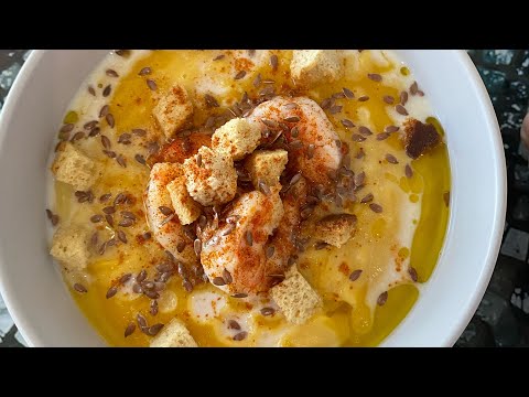 वीडियो: झींगा के साथ कद्दू प्यूरी सूप