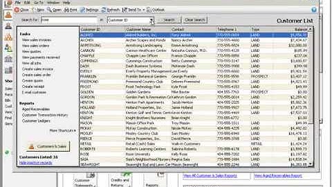 List Views Tutorial  Sage Peachtree  Basics for New Users