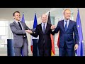  berlin macron tusk et scholz se disent unis sur lukraine aprs de vives tension