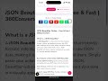 Format JSON Instantly | Free Online JSON Beautifier Tool | 360Converters.com #freeonlinetools
