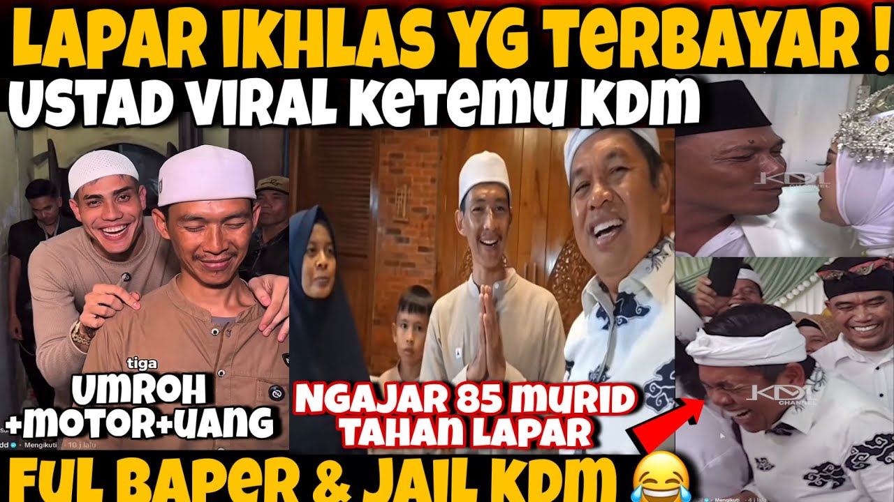 LAPAR IHKLAS TERBAYAR‼️KDM & AISAR BANTU USTAD DENI NGAJAR 85 MURID TANPA DI BAYAR-DOA YG DI JABAH