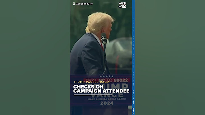Trump paused his campaign speech to check on a rally attendee