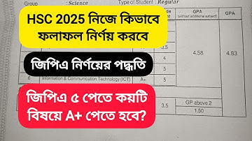 HSC 2025 রেজাল্ট নির্ণয়ের পদ্ধতি| HSC 2025 GPA Calculation | Hsc result calculation 2025| 
