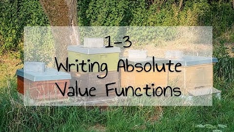 1-3 Writing Absolute Value Functions (Meier)